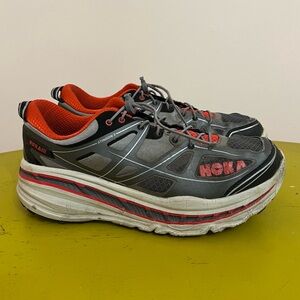 Hoka One One Stinson 3 ATR Running Shoes Sneakers Grey Red Men’s Size 10